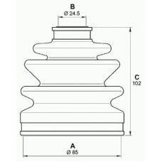 SJK7264.00 OPEN PARTS Комплект пылника, приводной вал