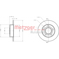 6110168 METZGER Тормозной диск