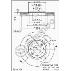 09.7877.10 BREMBO Тормозной диск