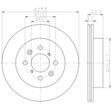 8DD 355 111-591 HELLA Тормозной диск