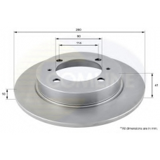 ADC0355 COMLINE Тормозной диск