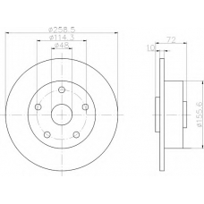 8DD 355 105-061 HELLA Тормозной диск