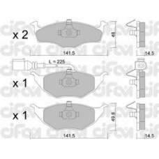 822-345-1 CIFAM Комплект тормозных колодок, дисковый тормоз