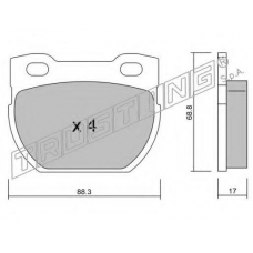 363.1 TRUSTING Комплект тормозных колодок, дисковый тормоз