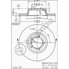 08.3089.10 BREMBO Тормозной диск