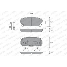151-2725 WEEN Комплект тормозных колодок, дисковый тормоз