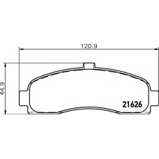 8DB 355 016-501 HELLA PAGID Комплект тормозных колодок, дисковый тормоз