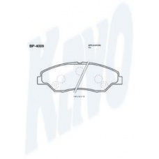 BP-4009 KAVO PARTS Комплект тормозных колодок, дисковый тормоз