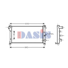 080074N AKS DASIS Радиатор, охлаждение двигателя