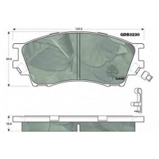 GDB3230 TRW Комплект тормозных колодок, дисковый тормоз