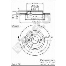 BS 7436 BRECO Тормозной диск