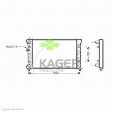 31-1170 KAGER Радиатор, охлаждение двигателя