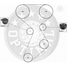 SK-1076 OPTIMAL Комплект ремня грм