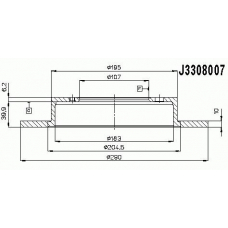 J3308007 NIPPARTS Тормозной диск