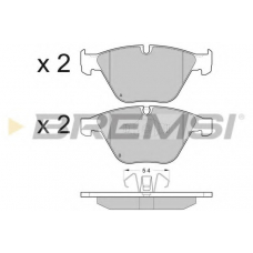 BP3403 BREMSI Комплект тормозных колодок, дисковый тормоз