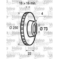 186538 VALEO Тормозной диск