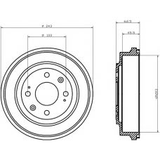 MBD268 MINTEX Тормозной барабан