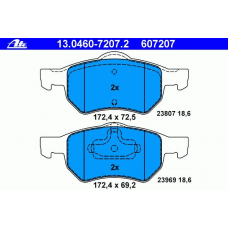 13.0460-7207.2 ATE Комплект тормозных колодок, дисковый тормоз
