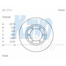 BR-3701 KAVO PARTS Тормозной диск