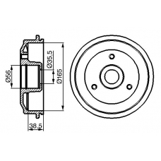 0 986 477 118 BOSCH Тормозной барабан