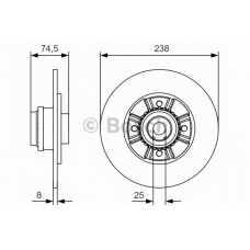 0 986 479 760 BOSCH Тормозной диск