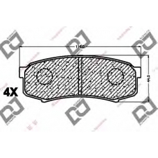 BP1009 DJ PARTS Комплект тормозных колодок, дисковый тормоз