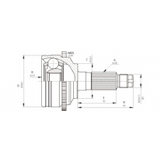 CVJ5683.10 OPEN PARTS Шарнирный комплект, приводной вал