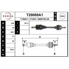 T29069A1 EAI Приводной вал