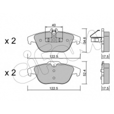 822-666-2 CIFAM Комплект тормозных колодок, дисковый тормоз