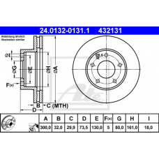 24.0132-0131.1 ATE Тормозной диск