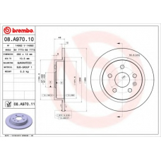 08.A970.10 BREMBO Тормозной диск