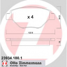 23934.180.1 ZIMMERMANN Комплект тормозных колодок, дисковый тормоз