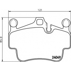 8DB 355 012-721 HELLA Комплект тормозных колодок, дисковый тормоз