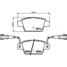 8DB 355 020-181 HELLA PAGID Комплект тормозных колодок, дисковый тормоз