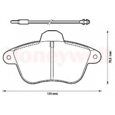 571741B BENDIX Комплект тормозных колодок, дисковый тормоз