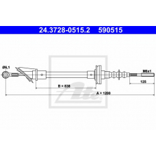 24.3728-0515.2 ATE Трос, управление сцеплением