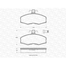 363702160204 MAGNETI MARELLI Комплект тормозных колодок, дисковый тормоз