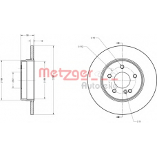 6110218 METZGER Тормозной диск