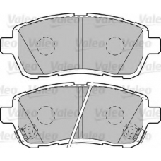 598999 VALEO Комплект тормозных колодок, дисковый тормоз