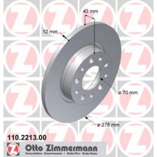 110.2213.00 ZIMMERMANN Тормозной диск