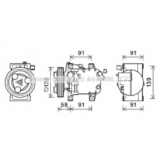 DNK395 Prasco Компрессор, кондиционер