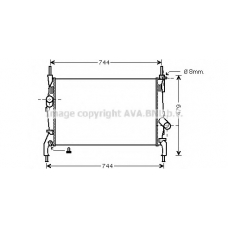 FD2404 AVA Радиатор, охлаждение двигателя