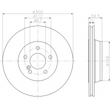 8DD 355 106-901 HELLA PAGID Тормозной диск