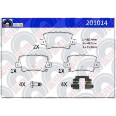 201014 GALFER Комплект тормозных колодок, дисковый тормоз