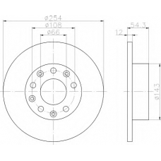 8DD 355 101-581 HELLA Тормозной диск