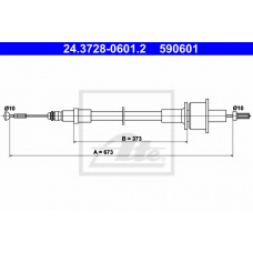 24.3728-0601.2 ATE Трос, управление сцеплением