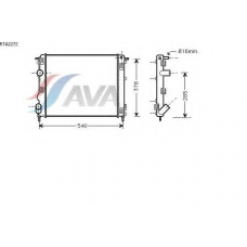 RTA2272 AVA Радиатор, охлаждение двигателя