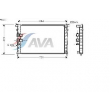 PE2231 AVA Радиатор, охлаждение двигателя
