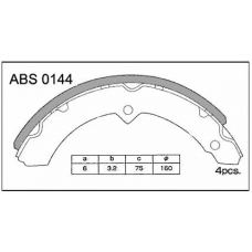 ABS0144 Allied Nippon Колодки барабанные