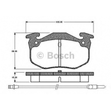 0 986 TB2 519 BOSCH Комплект тормозных колодок, дисковый тормоз